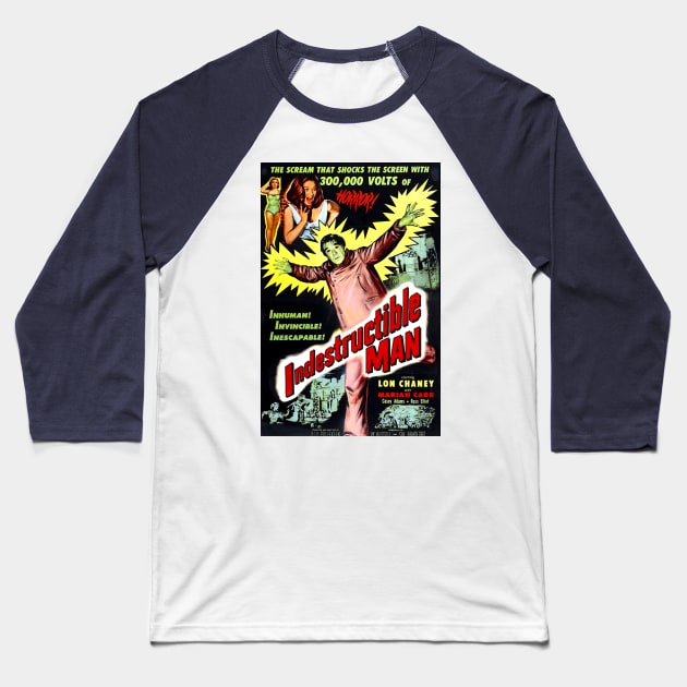 The Indestructible Man Baseball T-Shirt by Starbase79